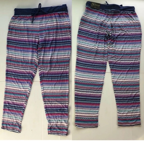 Natural Reflections Other - Natural Reflections Tribal Stripe Pajama Pants